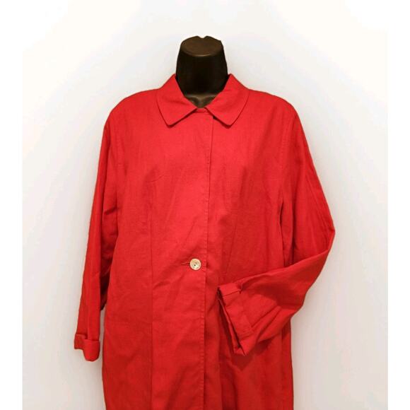 Real Clothes by Saks Fifth Avenue Women's 2-Piece Red Size‎ L/M Linen Tunic Set - Picture 3 of 13